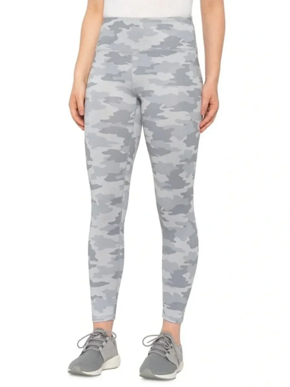 2/$30 Kyodan High Rise Camo Yoga Leggings Gray Petite Medium #A3881